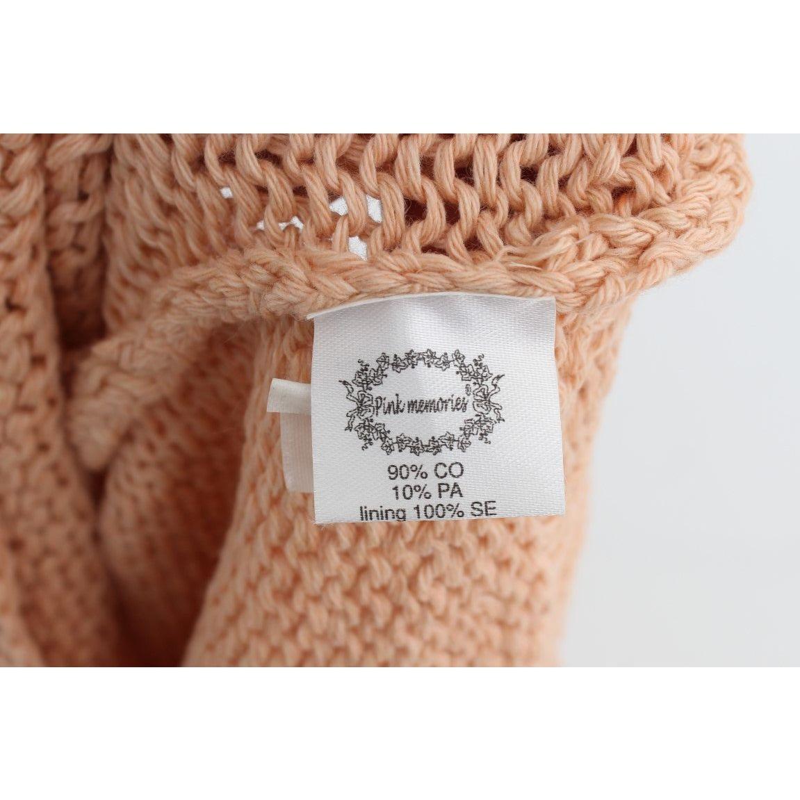 PINK MEMORIES Pink Cotton Blend Knitted Sleeveless Sweater SIG30255-1
