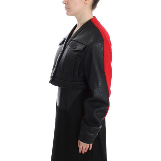 KAALE SUKTAE Black Short Croped Coat Bomber Jacket SIG12604-1
