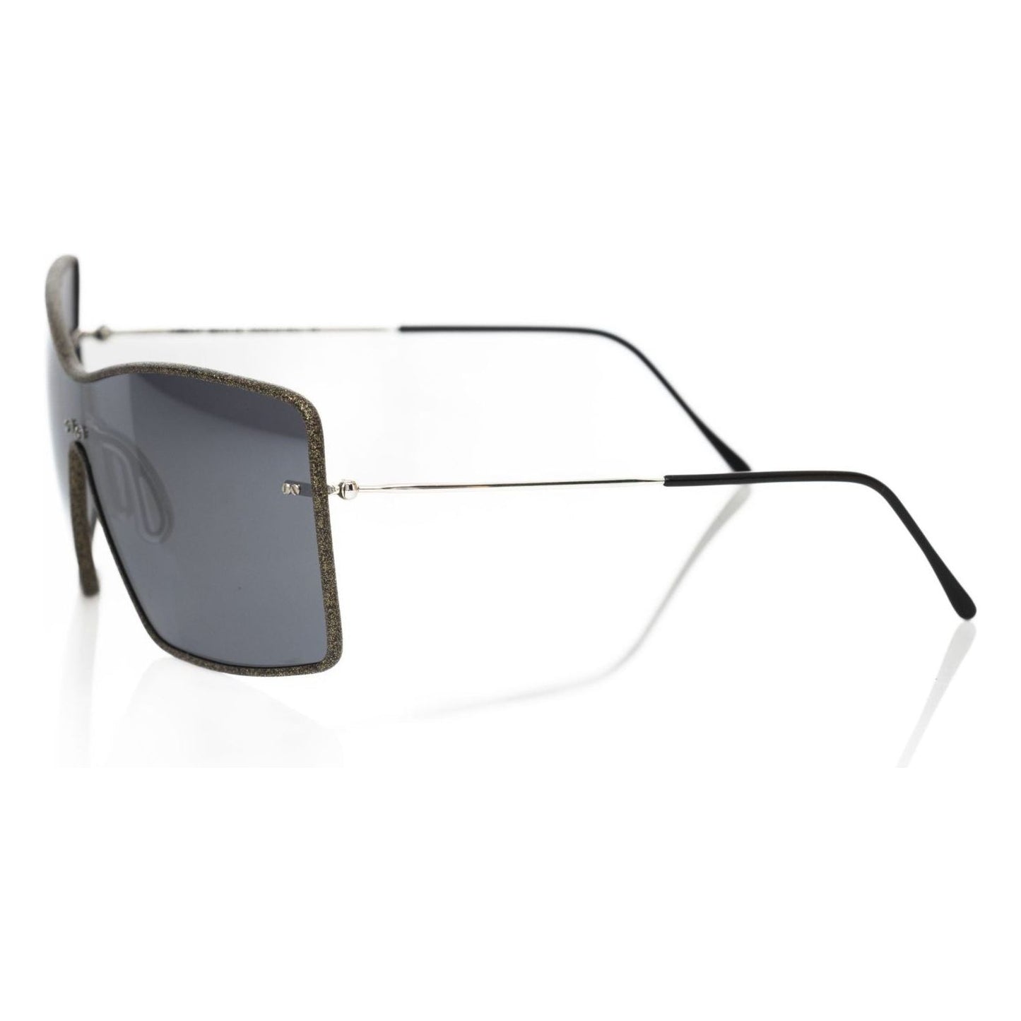 Frankie Morello Black Metallic Fiber Women's Sunglass
