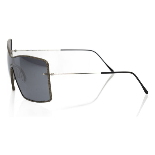 Frankie Morello Black Metallic Fiber Women's Sunglass