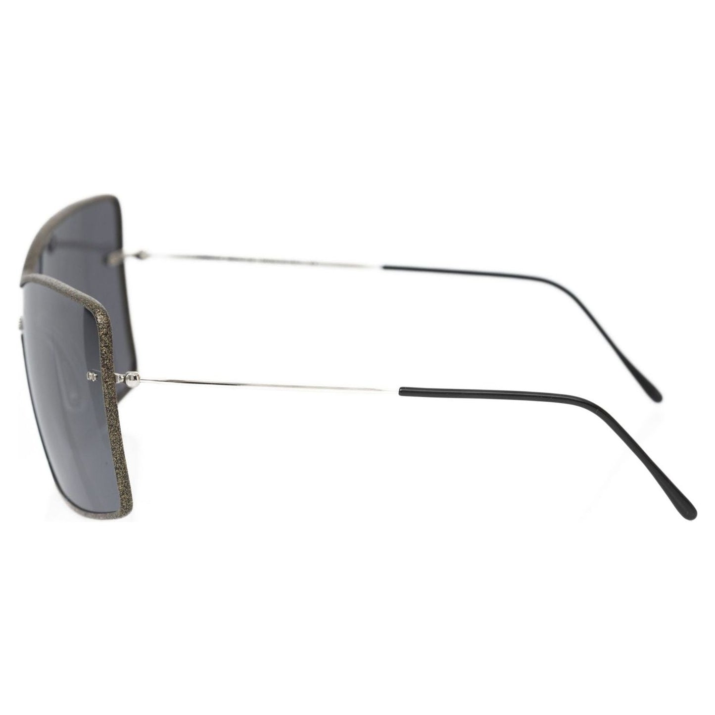 Frankie Morello Black Metallic Fiber Women's Sunglass