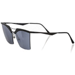 Frankie Morello Black Metallic Fiber Women Sunglasses