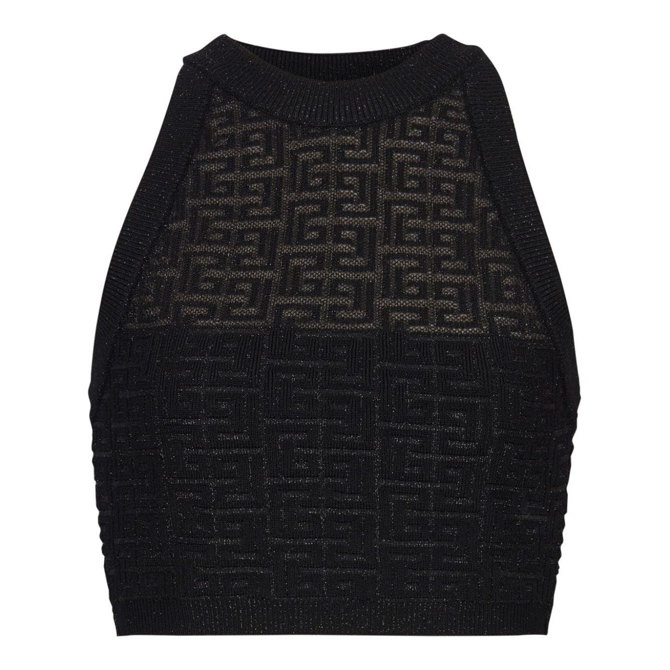 Balmain PB Labyrinth knit top