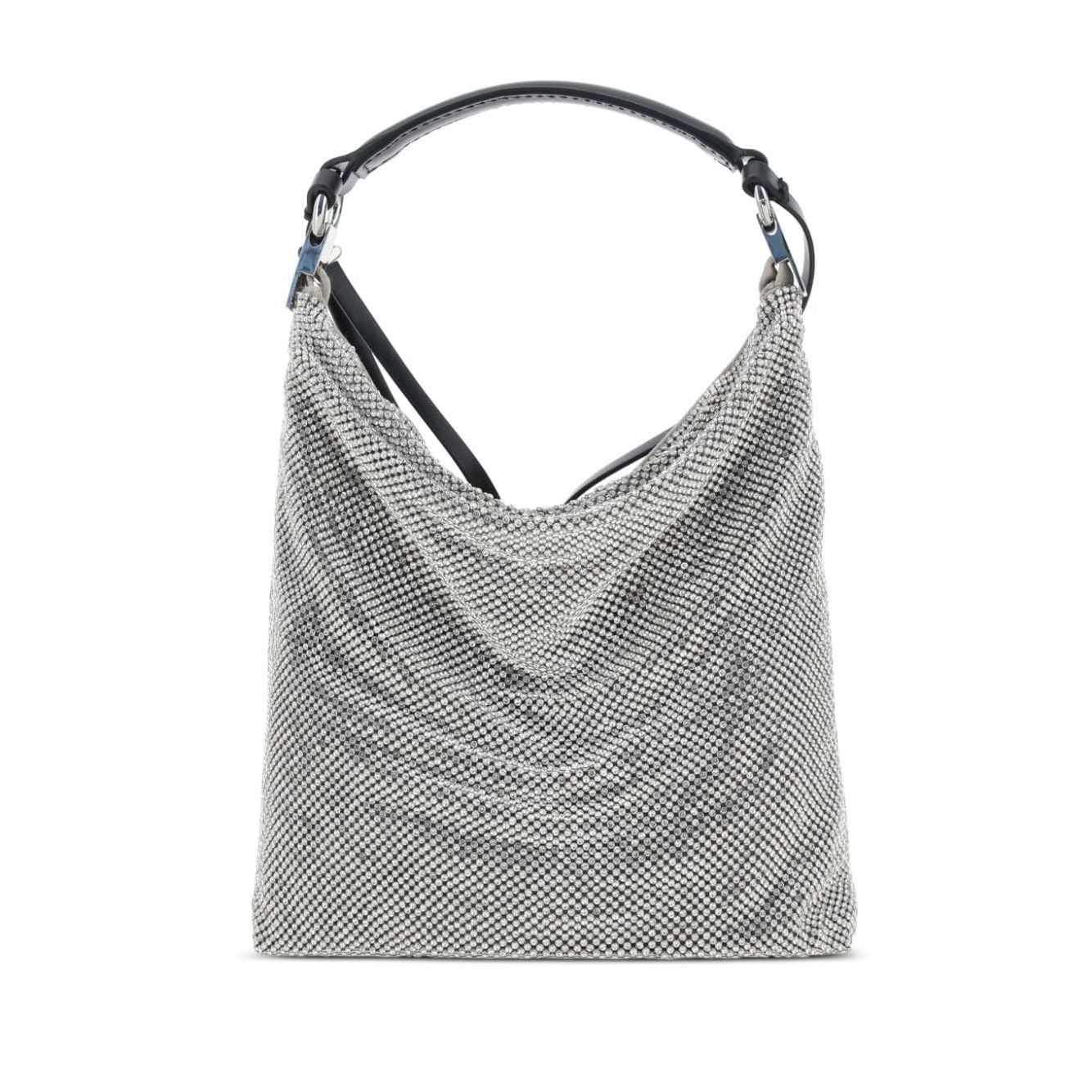 Front view with bag zipped and handles upright.