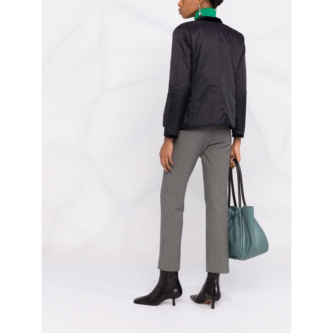 Emporio Armani Nylon reversible guru-collared jacket