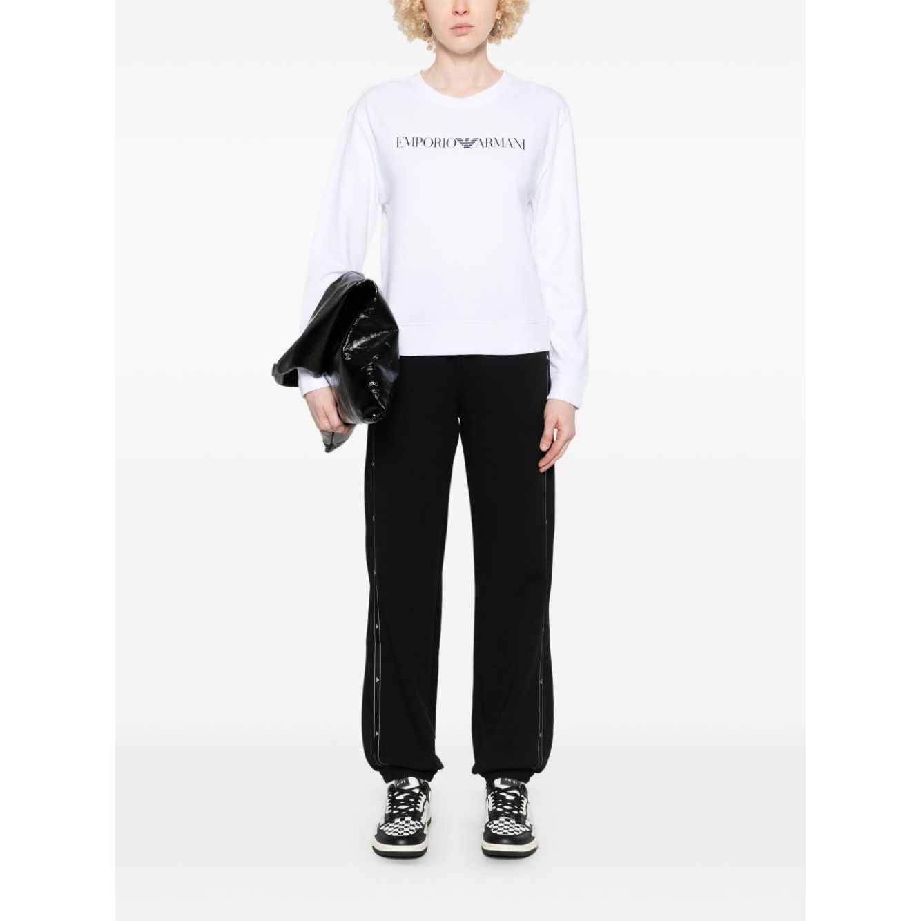 Emporio Armani logo-print organic-cotton Sweatshirt 8N2M9E2J49ZF109-P25