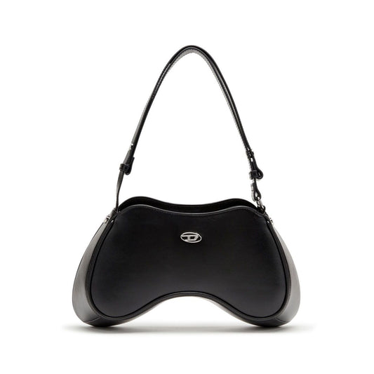 Diesel Play-Semi-gloss leather shoulder bag Shoulder