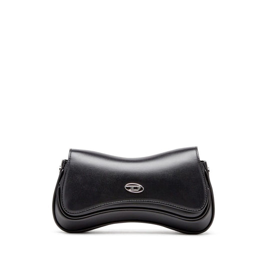 Diesel Play-Semi gloss leather shoulder bag Clutches