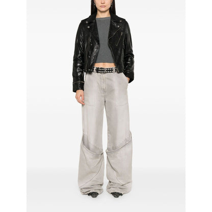 Golden Goose leather jacket with shiny effect Jackets