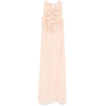Forte Forte Long dress with floral appliques