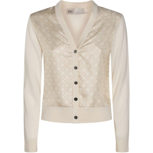 Tory Burch T-monogram silk cardigan