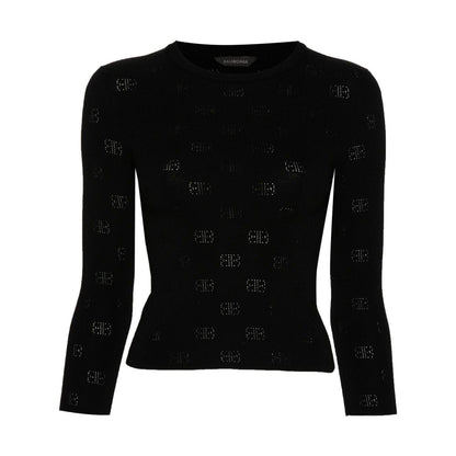 Balenciaga Sweaters Black Topwear