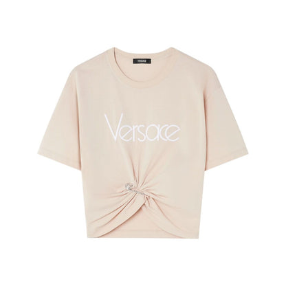 Versace 1978 Re-Edition Logo Safety Pin Short T-Shirt Topwear