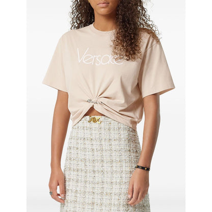 Versace 1978 Re-Edition Logo Safety Pin Short T-Shirt Topwear