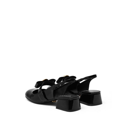 Versace Gianni Ribbon Patent Slingback Pumps 35 mm Medium Heel