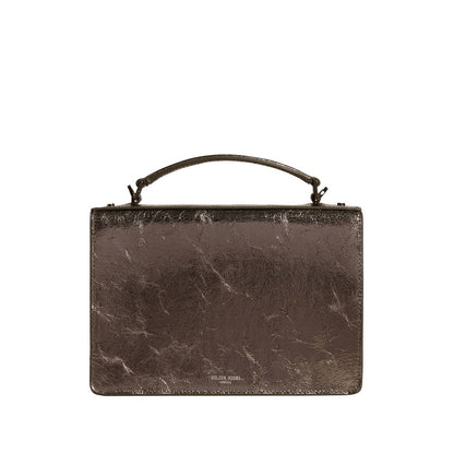Golden Goose Venezia Bag in anthracite grey laminated leather with black details Handbag