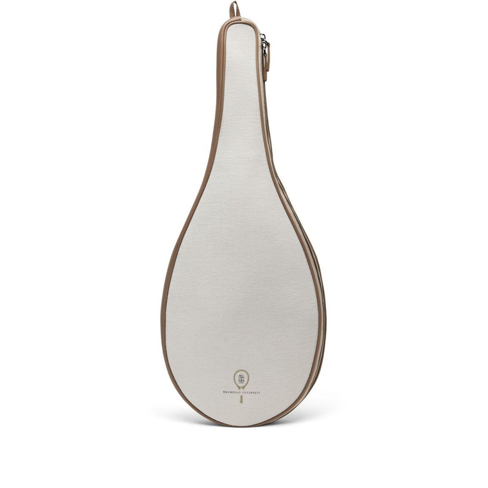 Brunello Cucinelli Canvas racket holder with logo