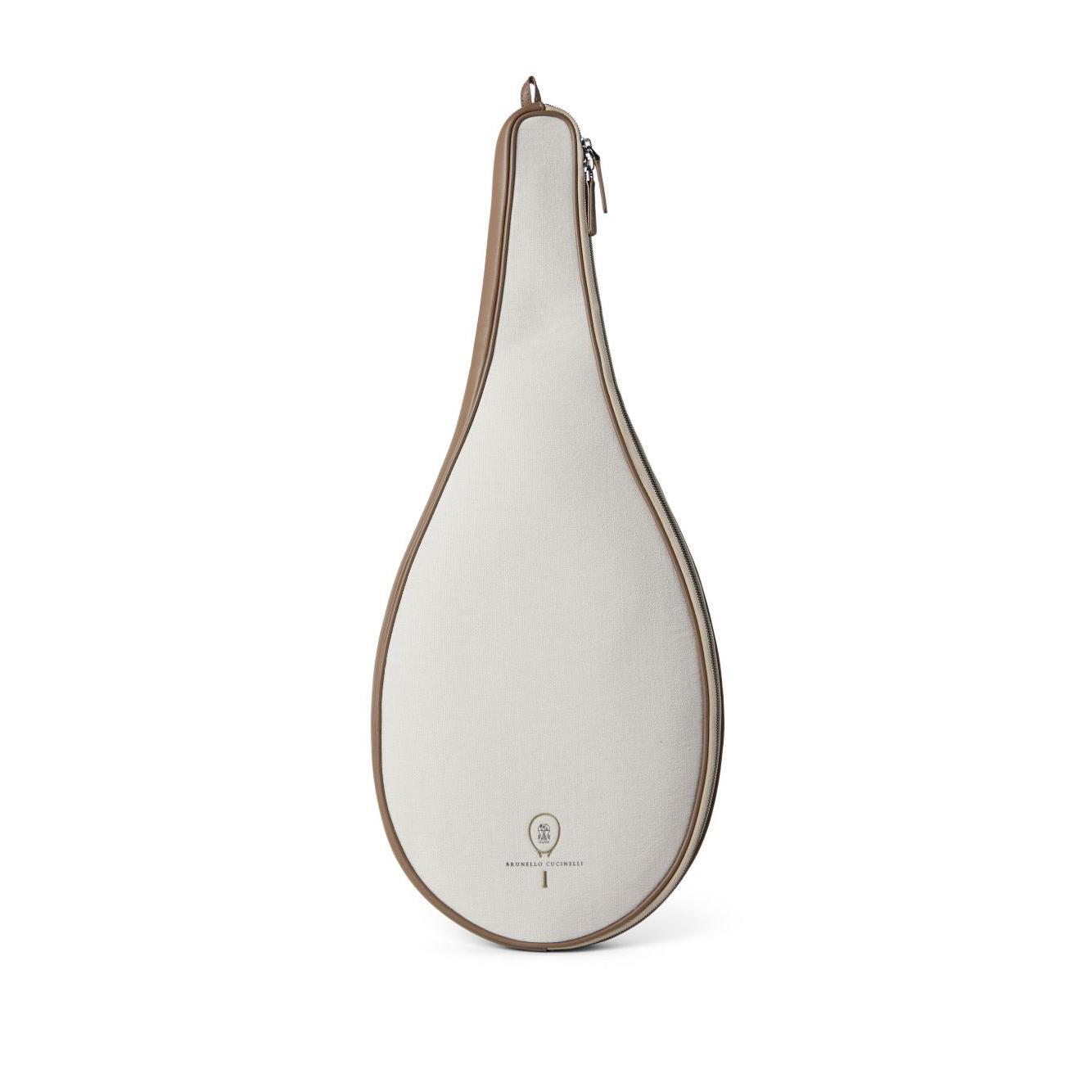 Brunello Cucinelli Canvas racket holder with logo