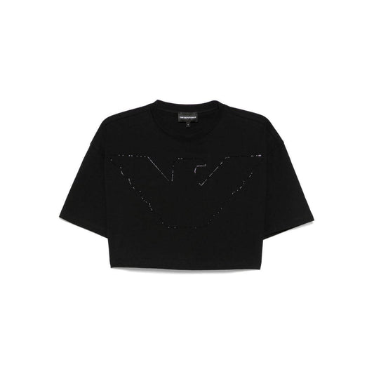 Emporio Armani crewneck crop top EW000897AF12573UC001-P25