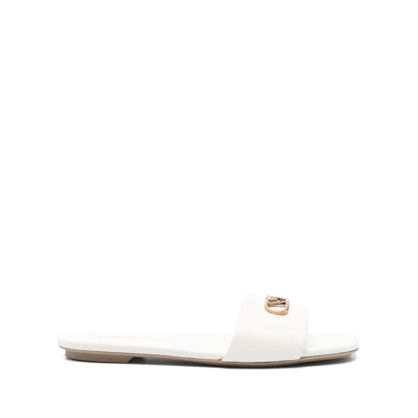 EMPORIO ARMANI EXCLUSIVE Emporio Armani Nappa-leather sandals with eagle plate