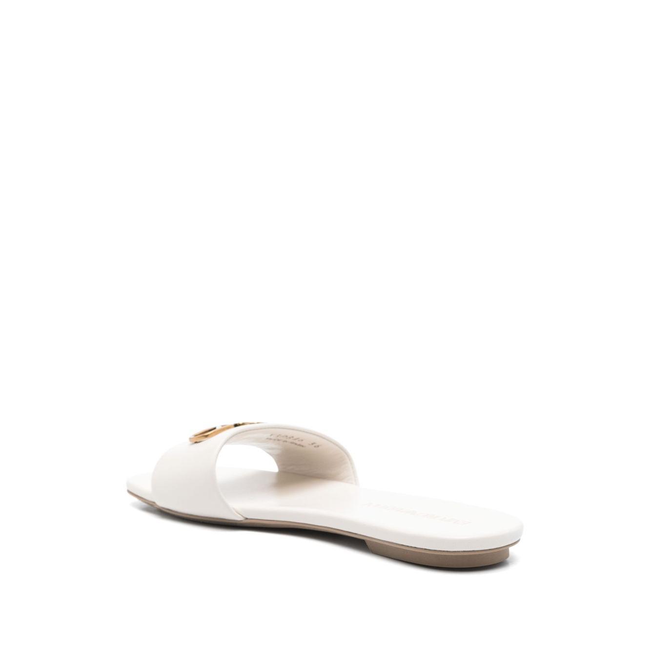 EMPORIO ARMANI EXCLUSIVE Emporio Armani Nappa-leather sandals with eagle plate