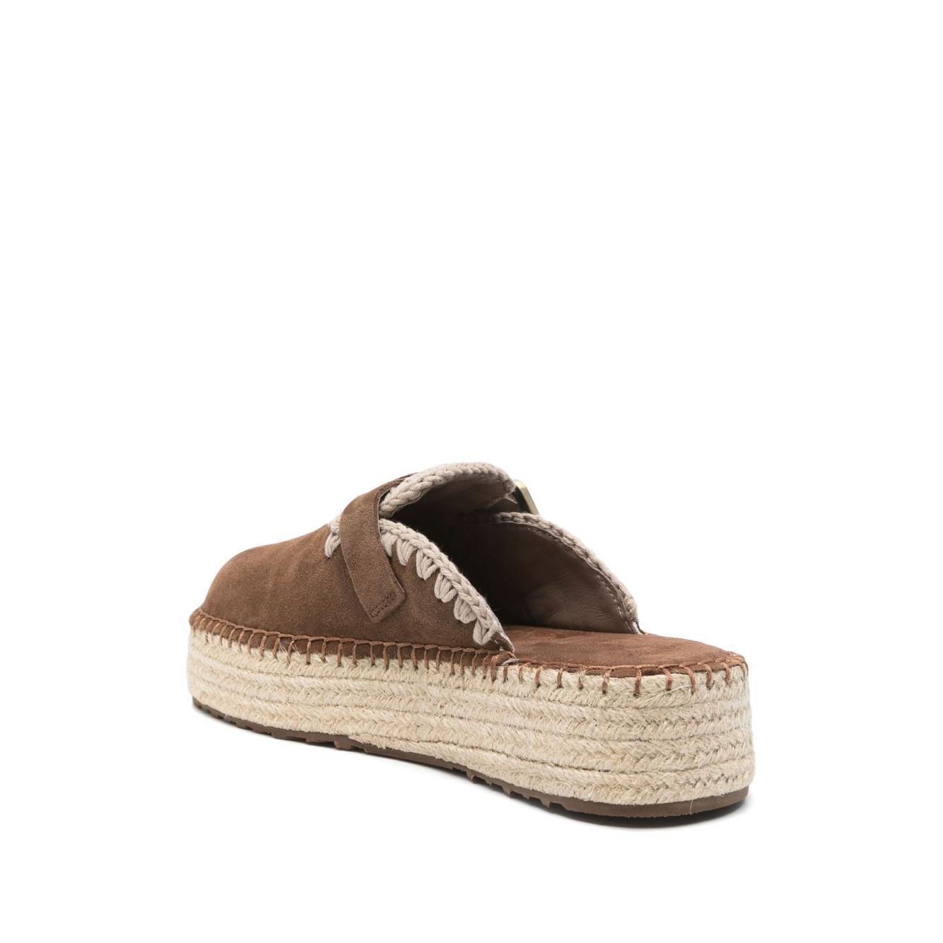 Mou Sandals Leather Brown