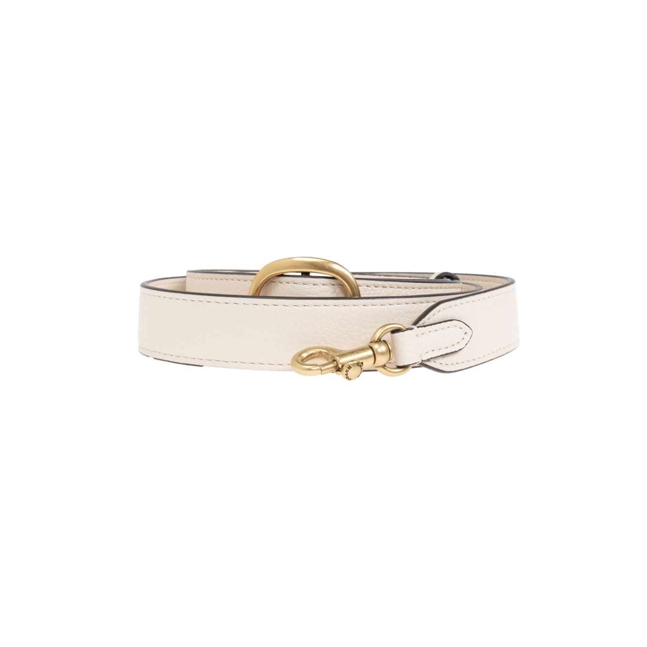 Coach Tabby 20 leather crossbody bag detachable strap in cream with gold hardware.