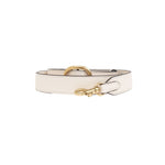 Coach Tabby 20 leather crossbody bag detachable strap in cream with gold hardware.