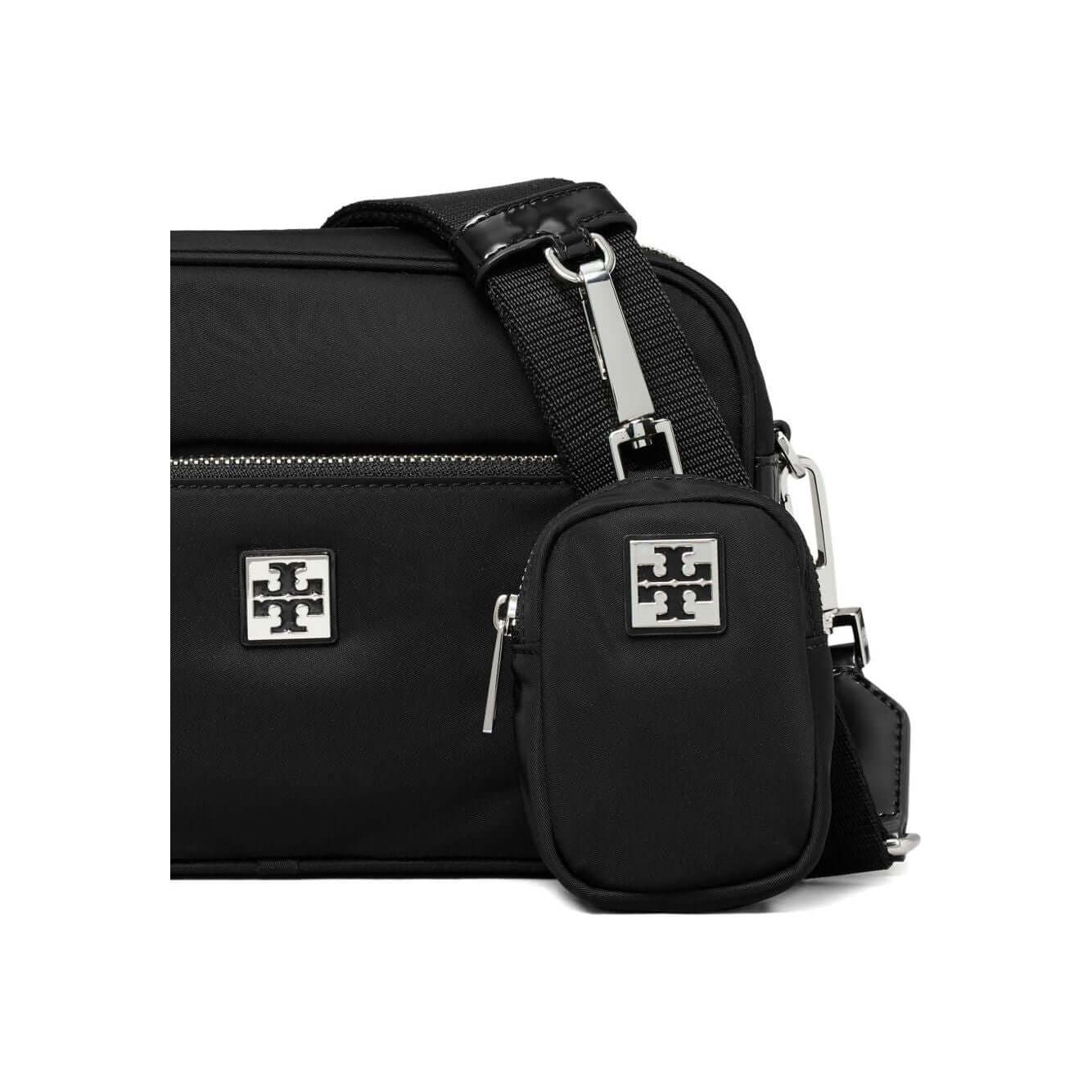 Front view with bag zipped and handles upright.