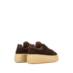 Hogan Pre Sneakers Hogan H-Stripes in brown leather with front lace-up and round toe, featuring branded insole and unique H-Stripes.