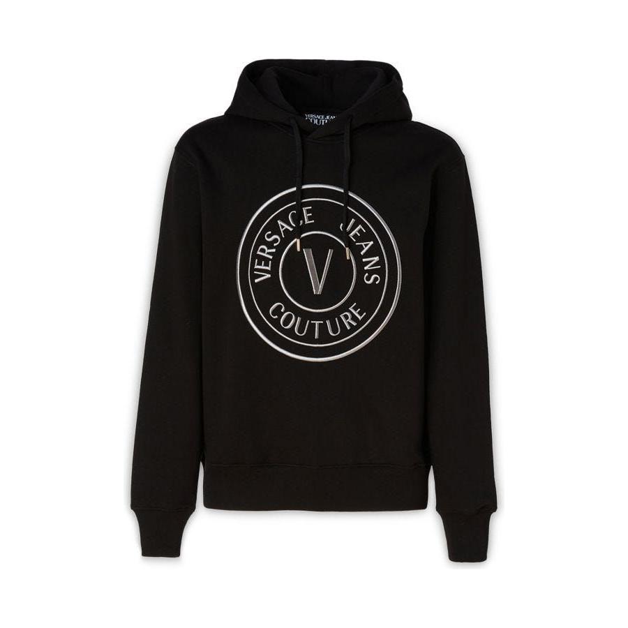 Versace Jeans Stunning Hooded Black Cotton Sweatshirt MAN SWEATERS