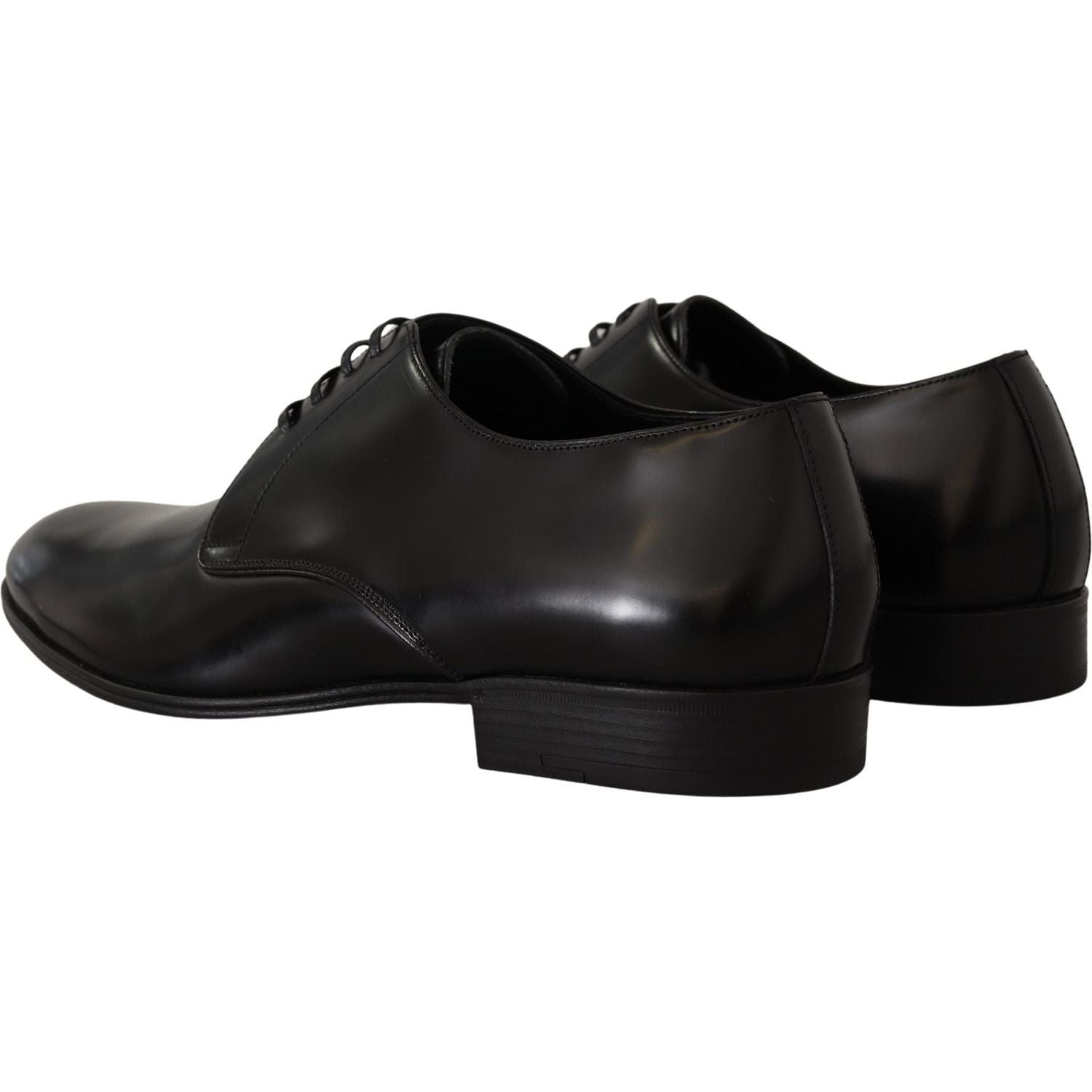 Dolce & Gabbana Black Leather Lace Up Formal Derby Shoes
