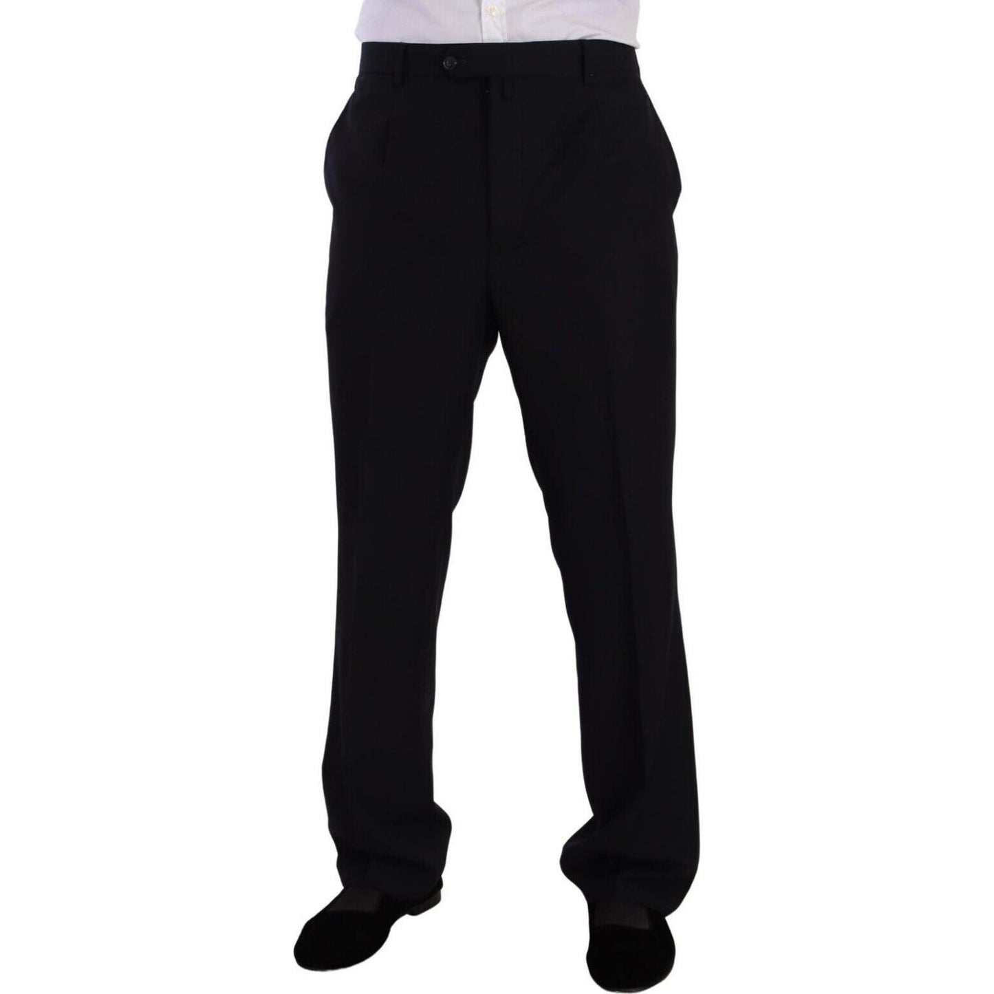 Domenico Tagliente Blue Polyester Single Breasted Formal Suit