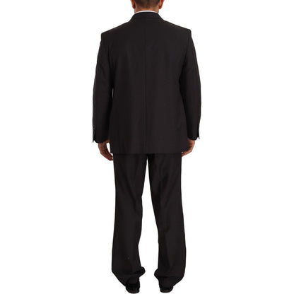 Domenico Tagliente Gray Polyester Single Breasted Formal Suit
