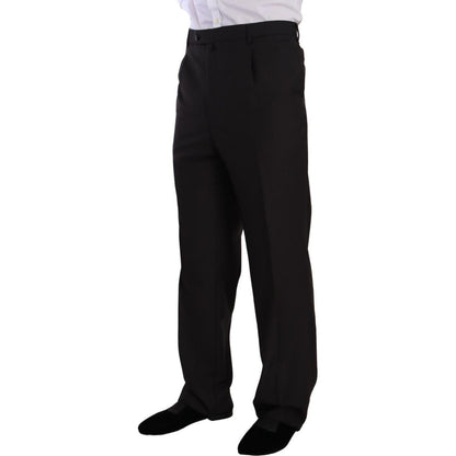 Domenico Tagliente Gray Polyester Single Breasted Formal Suit