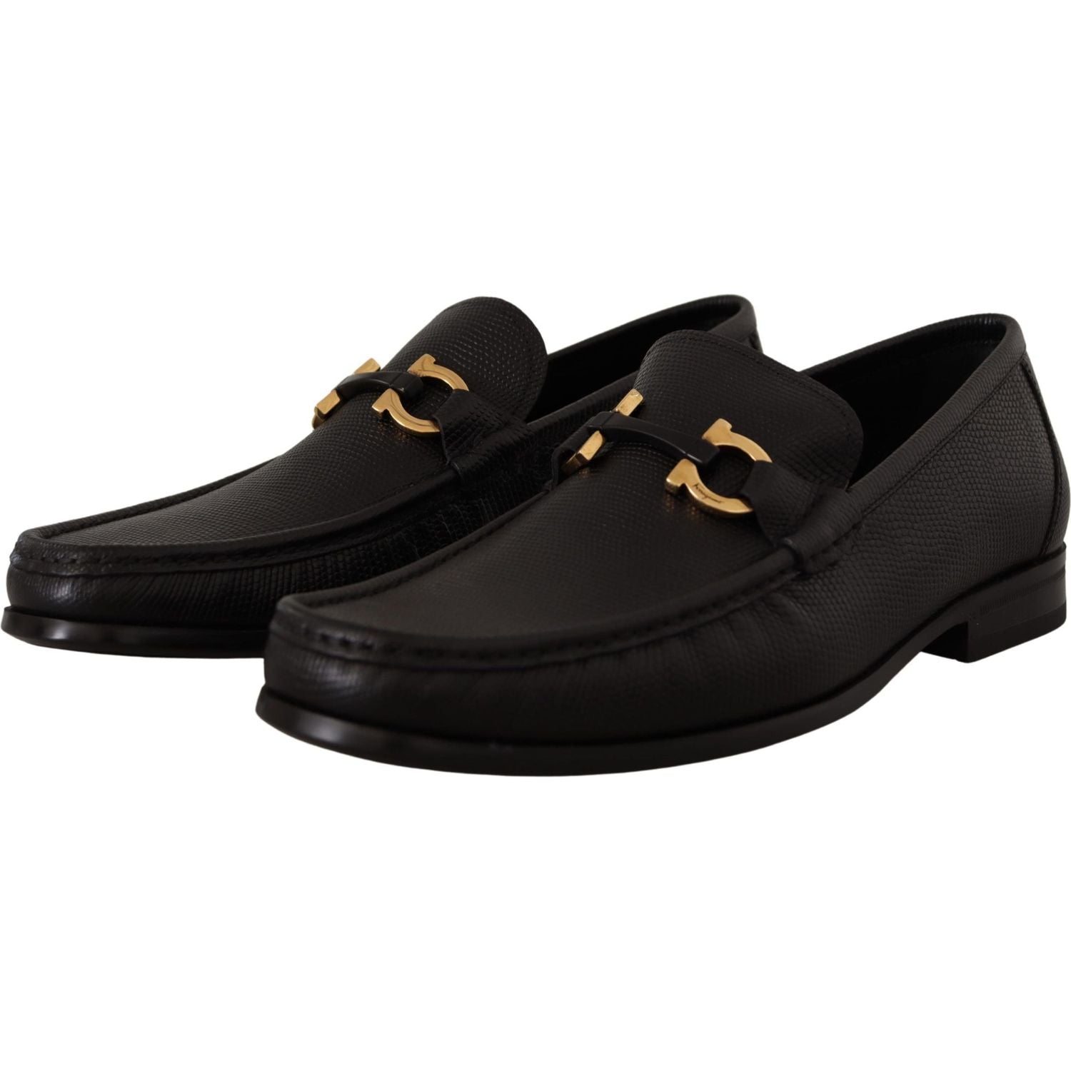 Salvatore Ferragamo Elegant Black Calf Leather Loafers