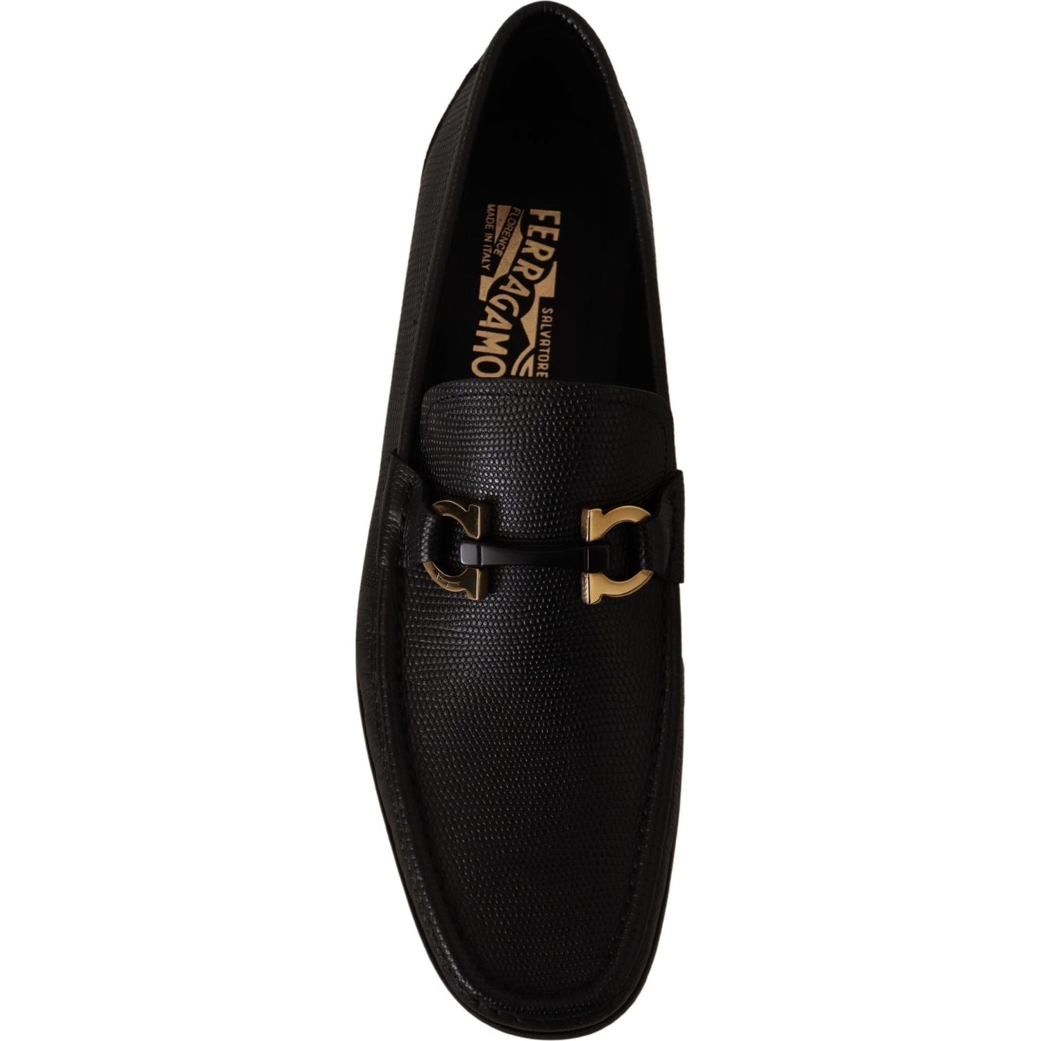 Salvatore Ferragamo Elegant Black Calf Leather Loafers
