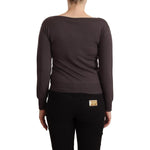 John Galliano Brown Wool Sequined Long Sleeves Pullover Sweater TSH6750 - 36