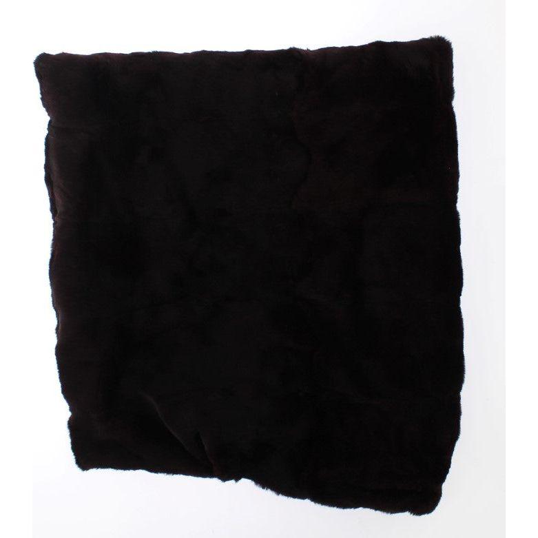 Dolce & Gabbana Purple Weasel Fur Crochet Hood Scarf Hat