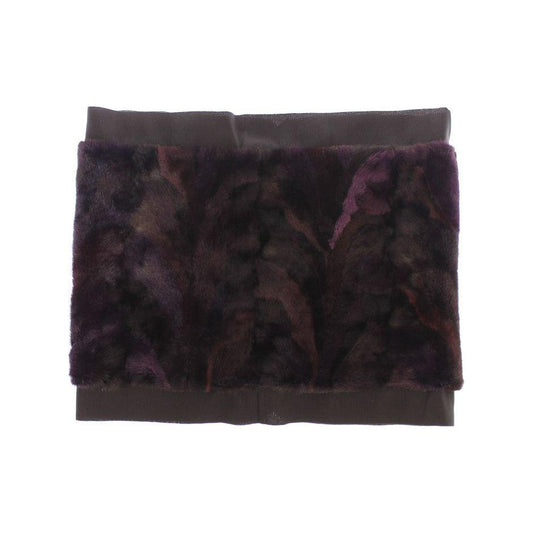 Dolce & Gabbana Purple MINK Fur Scarf Foulard Neck Wrap SDW10141