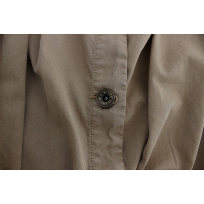 PLEIN SUD Beige Cotton Sleeveless Shirt