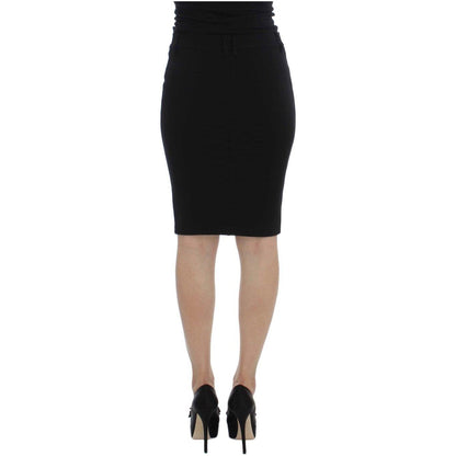 PLEIN SUD Black Straight Pencil Skirt