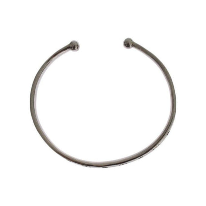 Nialaya Gray Rhodium 925 Silver Bangle Bracelet Bracelet