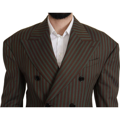 Dolce & Gabbana Multicolor Stripes Double Breasted Blazer