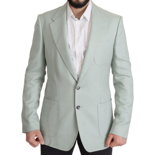 Dolce & Gabbana Green Cashmere Jacket Blazer Jacket