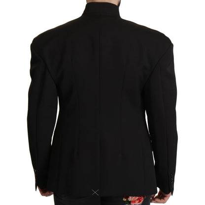 Dolce & Gabbana Black Wool Single Breasted Jacket Blazer
