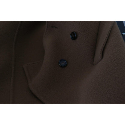 Dolce & Gabbana Brown Nylon Double Breasted Coat Jacket