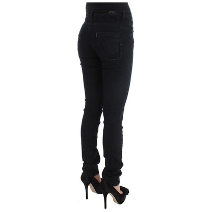Costume National Black Cotton Slim Fit Denim Jeans Jeans & Pants