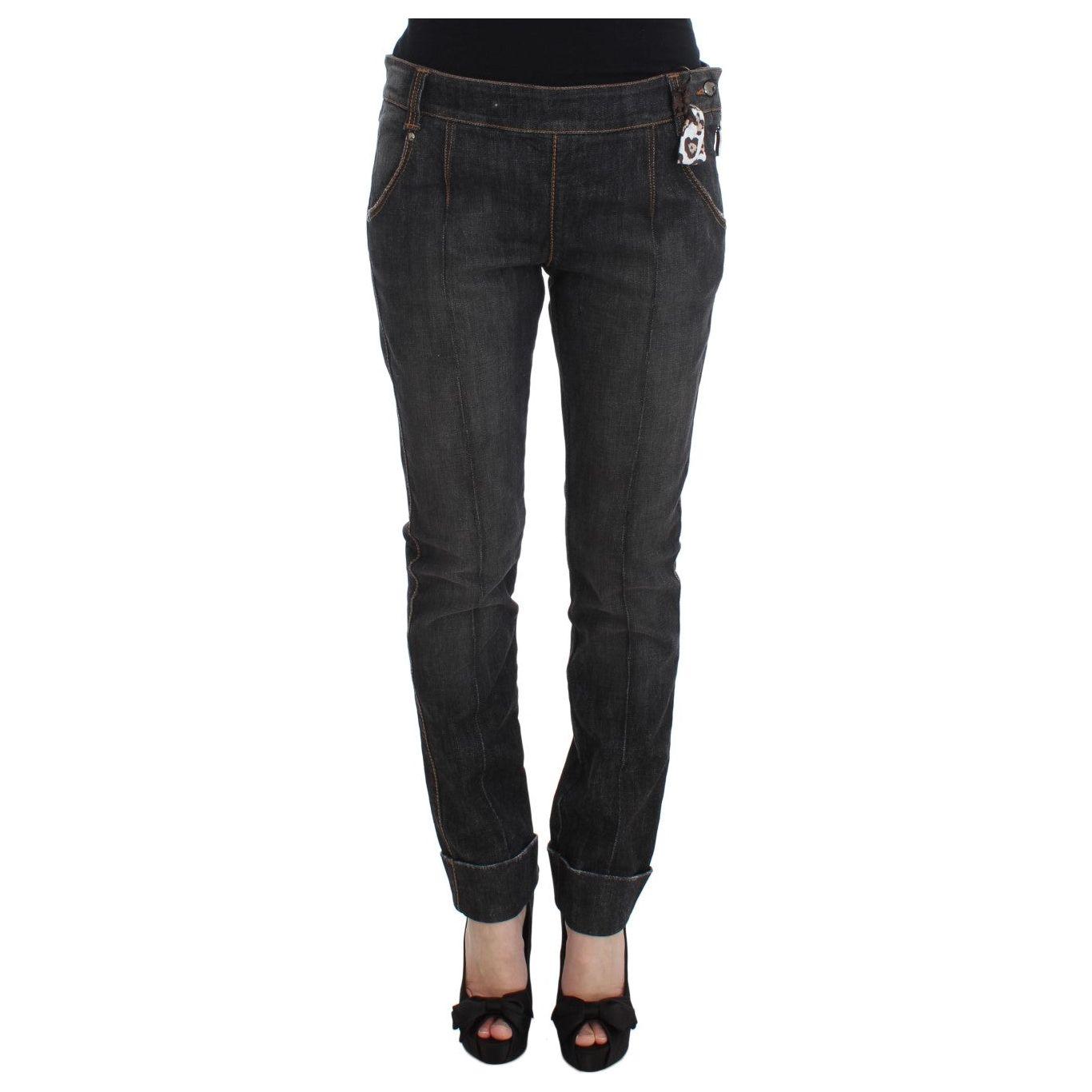 Ermanno Scervino Gray Cotton Slim Fit Denim Jeans SIG30281-1