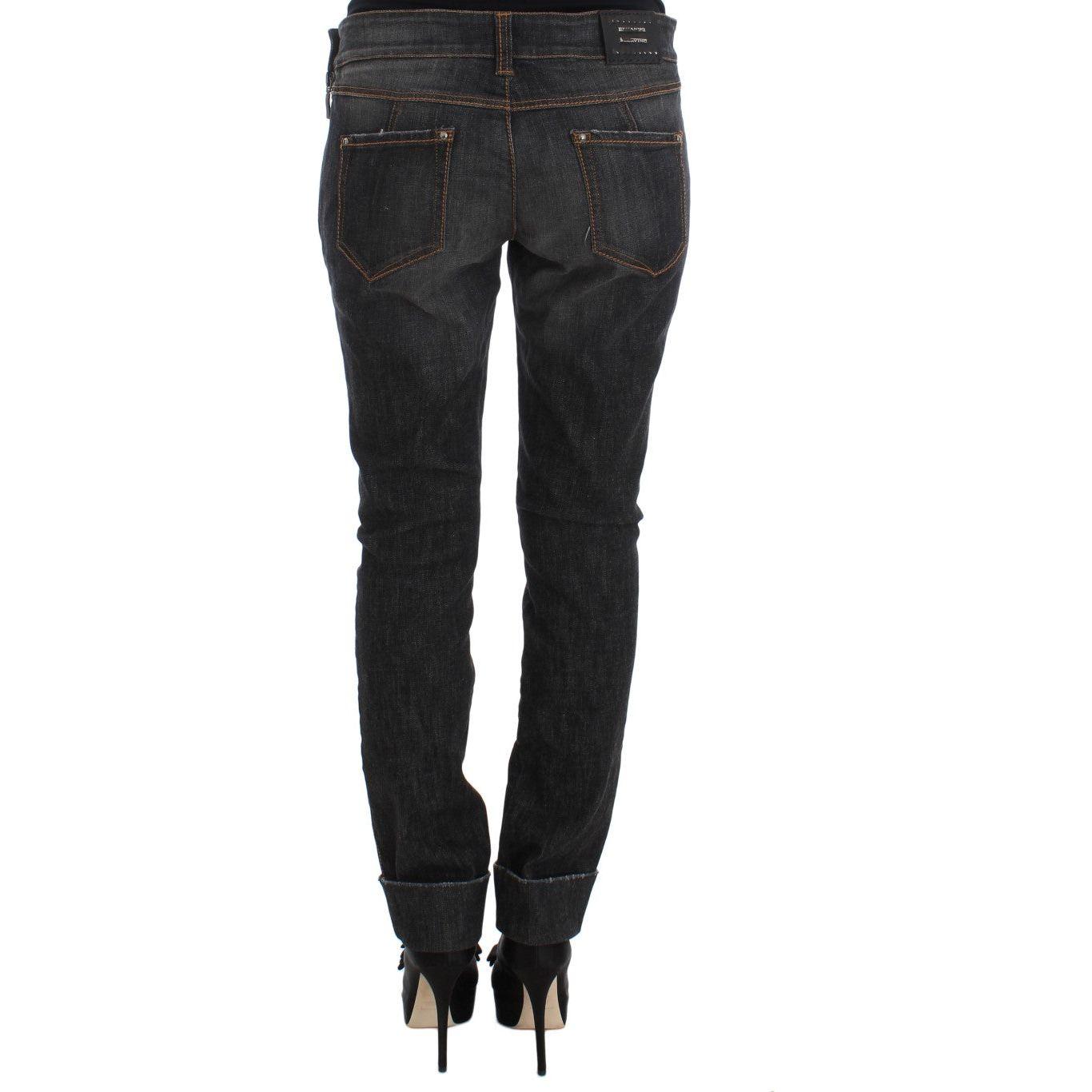 Ermanno Scervino Gray Cotton Slim Fit Denim Jeans SIG30281-1